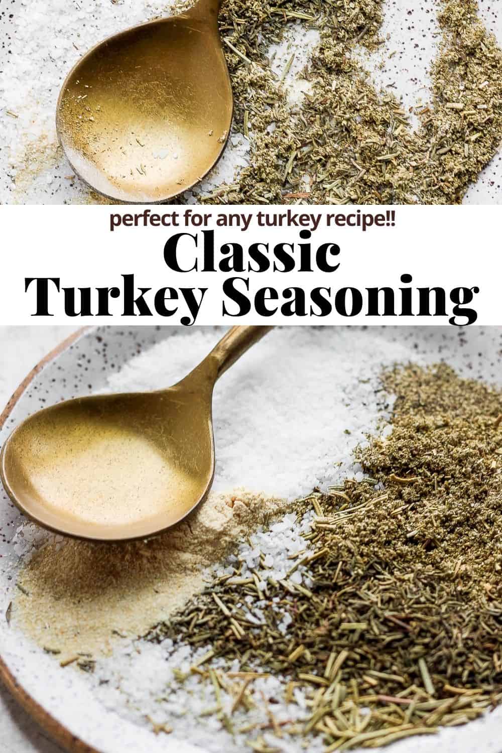 Pinterest image for turkey seasoning.