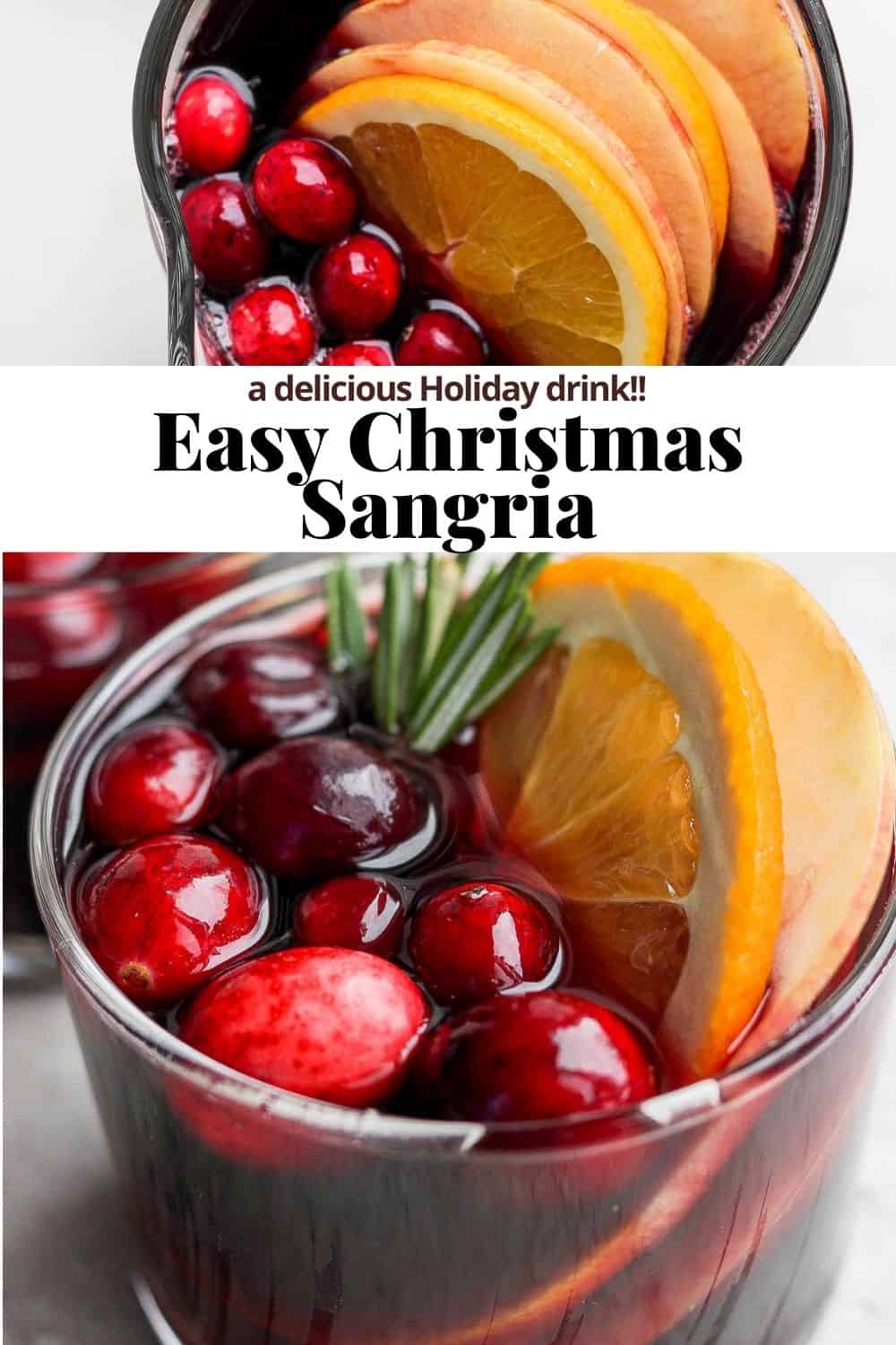 Easy Christmas Sangria Recipe with Red Wine