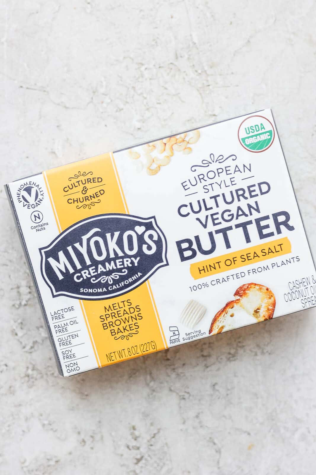 A box of Miyoko's plant butter.