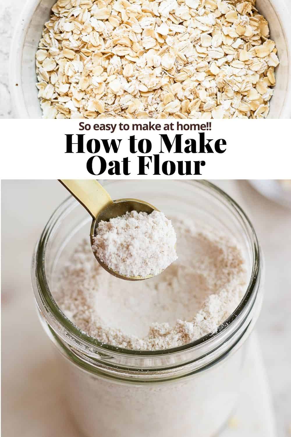 Pinterest image for oat flour.