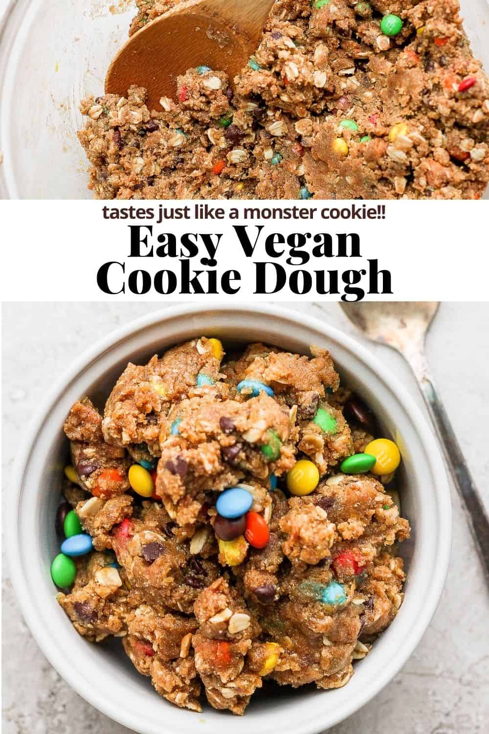 Pinterest image for vegan cookie dough.