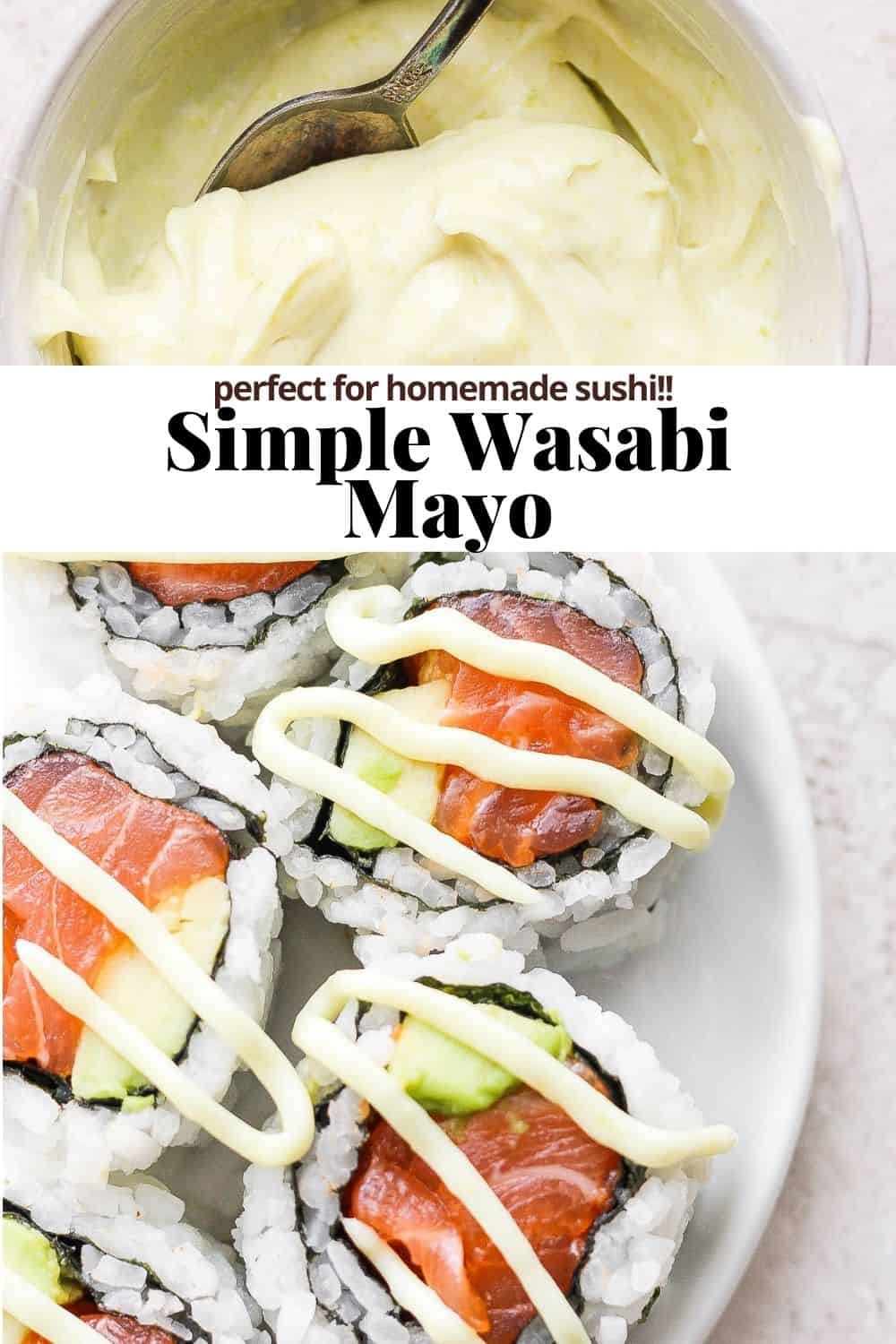 Pinterest image for wasabi mayo.