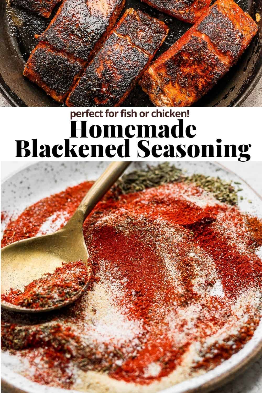 Pinterest image for blackened seasoning. 