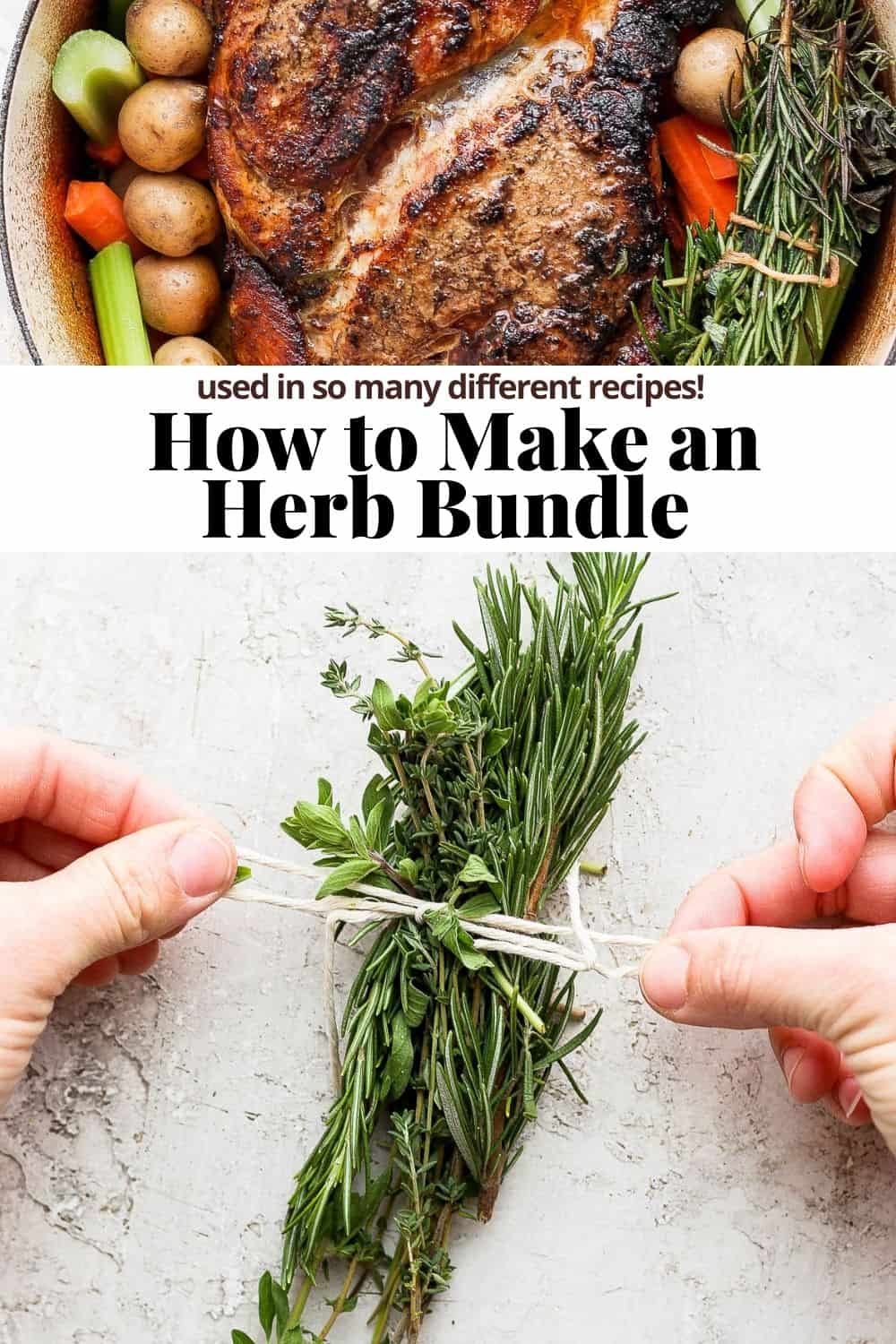 PInterest image for herb bundle.