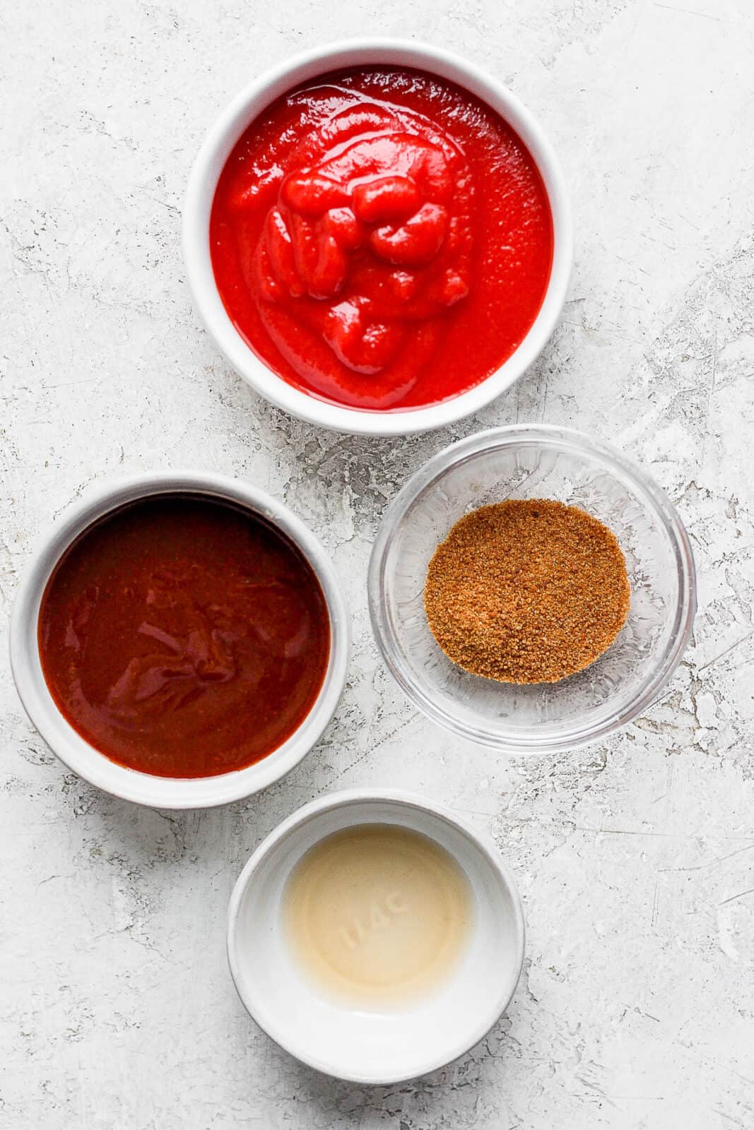 Ingredients separated into bowls.