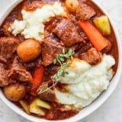 Bowl of Guinness Beef Stew.