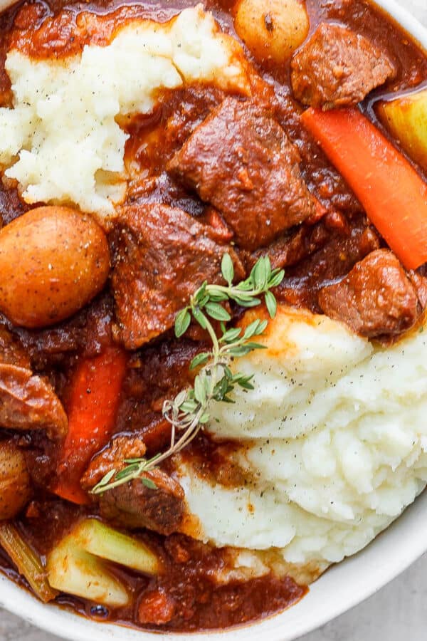 Bowl of Guinness Beef Stew.