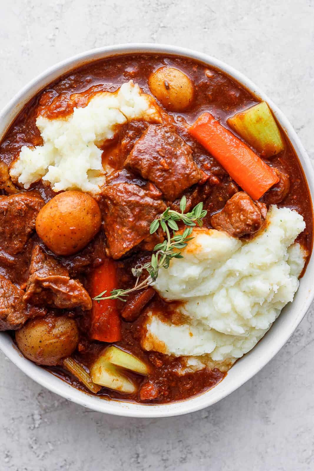 Bowl of Guinness Beef Stew.