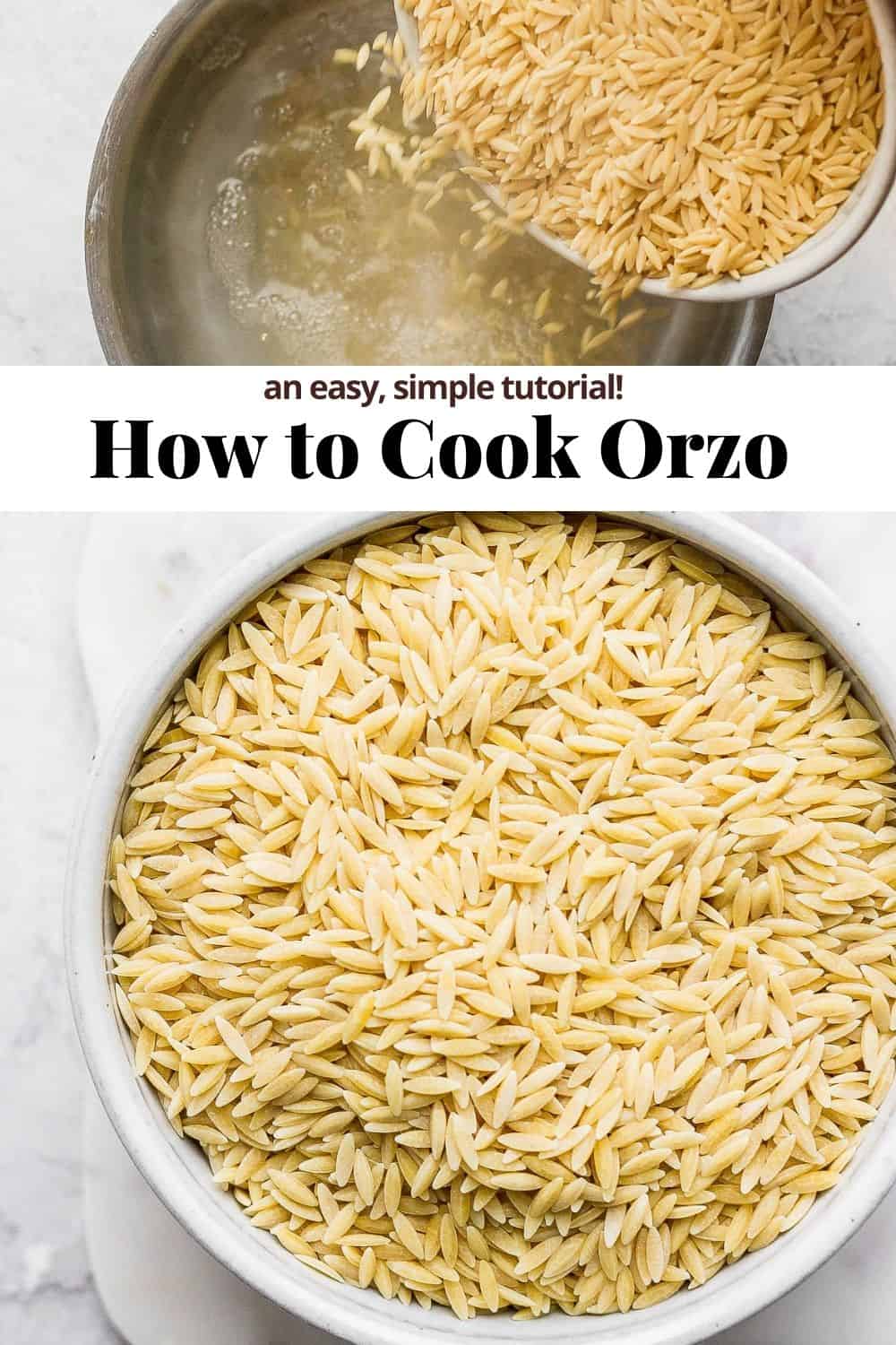 what is the ratio of water to orzo 