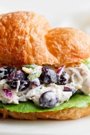 Smoked Chicken Salad on a croissant.