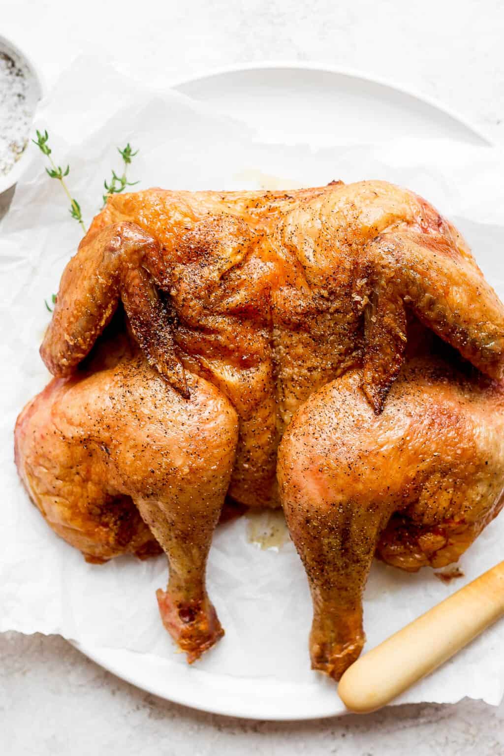 Smoked Spatchcock Chicken The Wooden Skillet