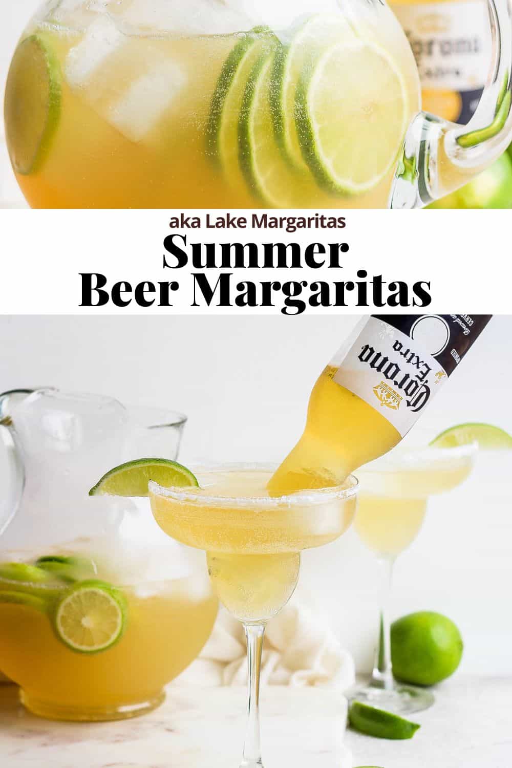 Pinterest image for beer margaritas.