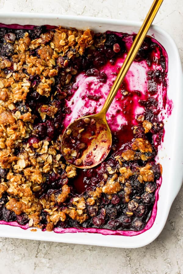 Easy Blueberry Crisp - The Wooden Skillet