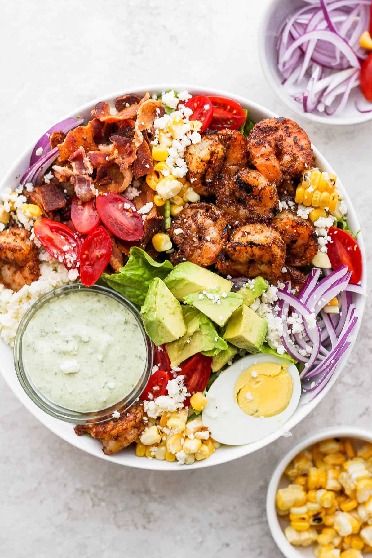 Grilled Shrimp Salad Recipe with Homemade Dressing