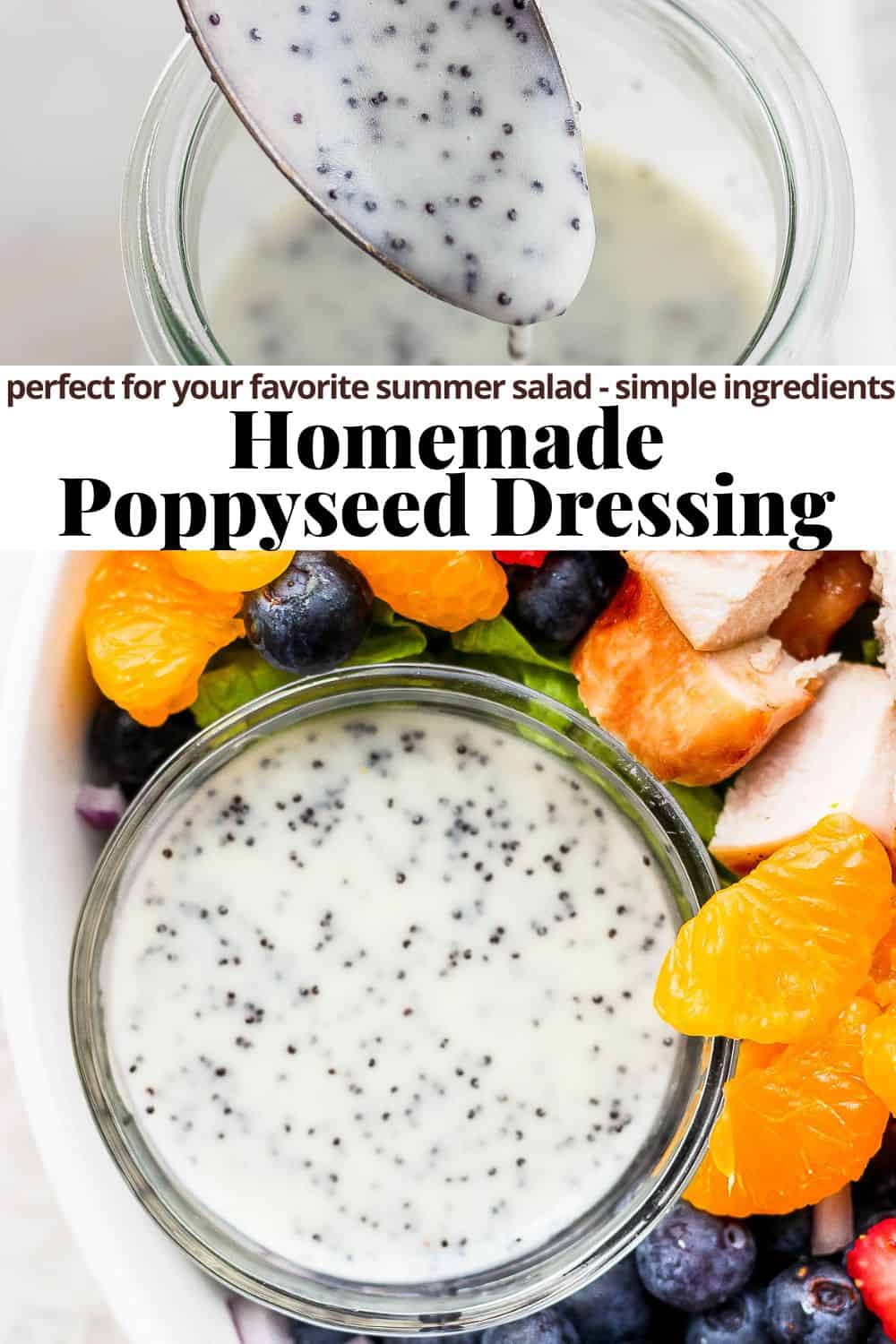 Pinterest image for poppyseed dressing.