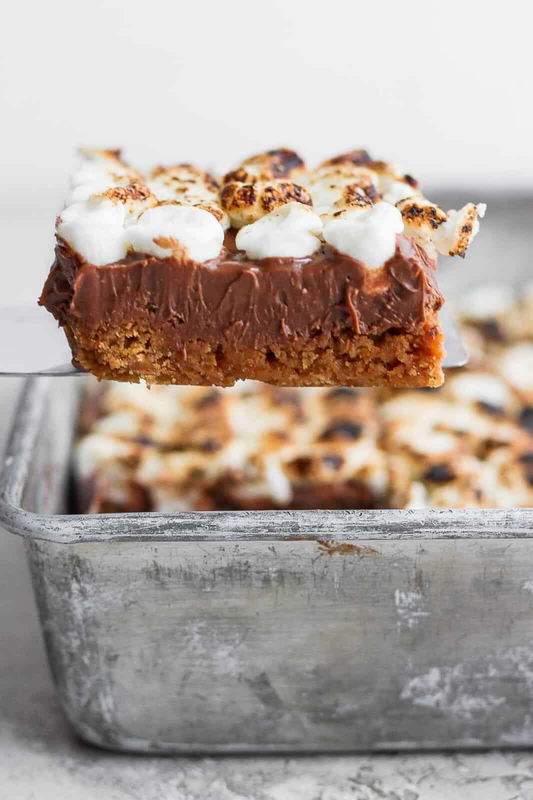 Quick and easy s'mores bars.