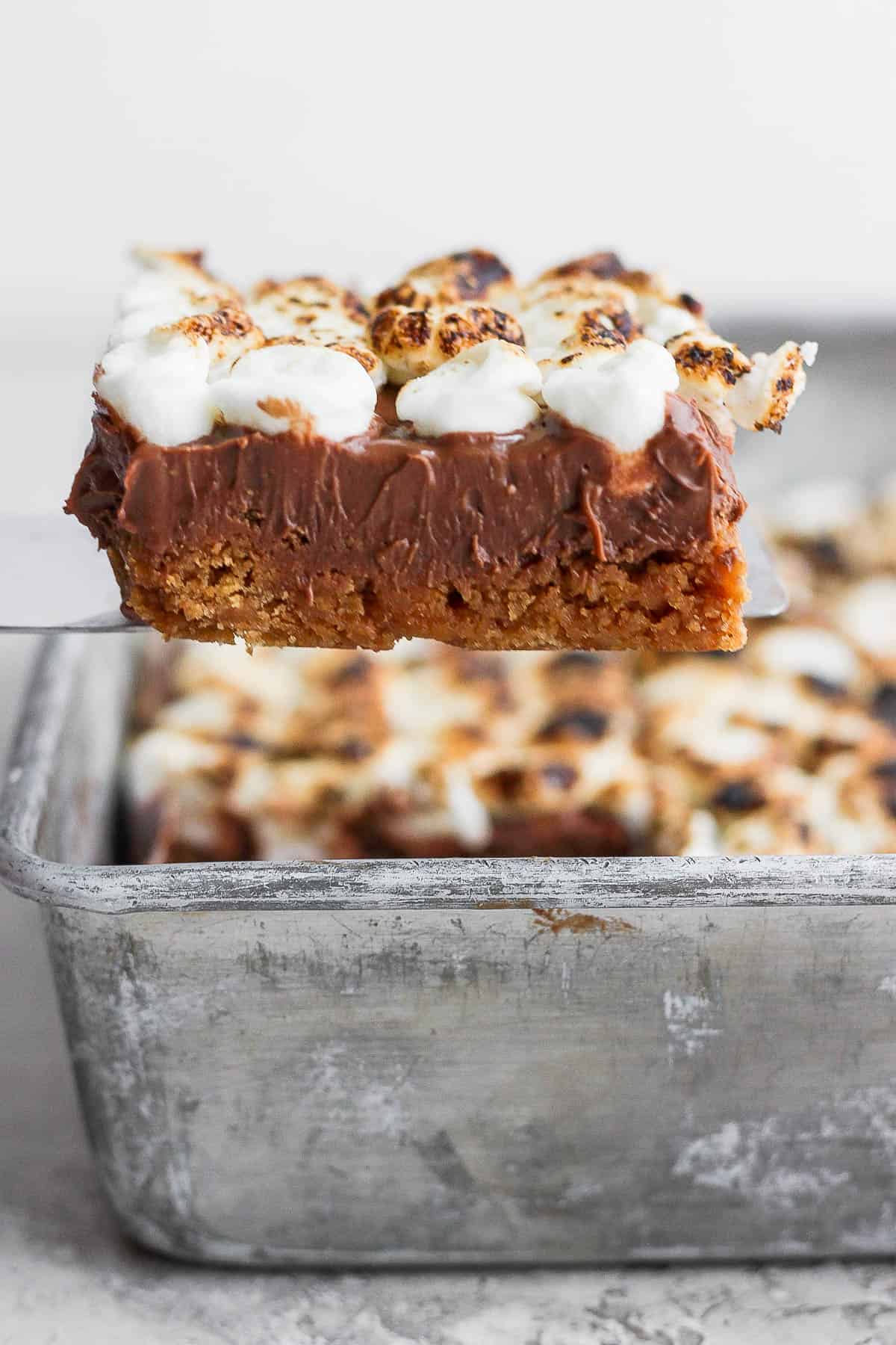 Quick and easy s'mores bars.