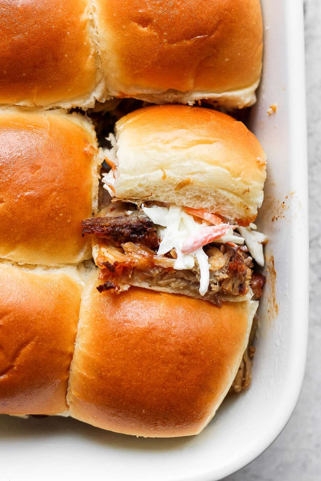 Easy bbq pulled pork sliders.