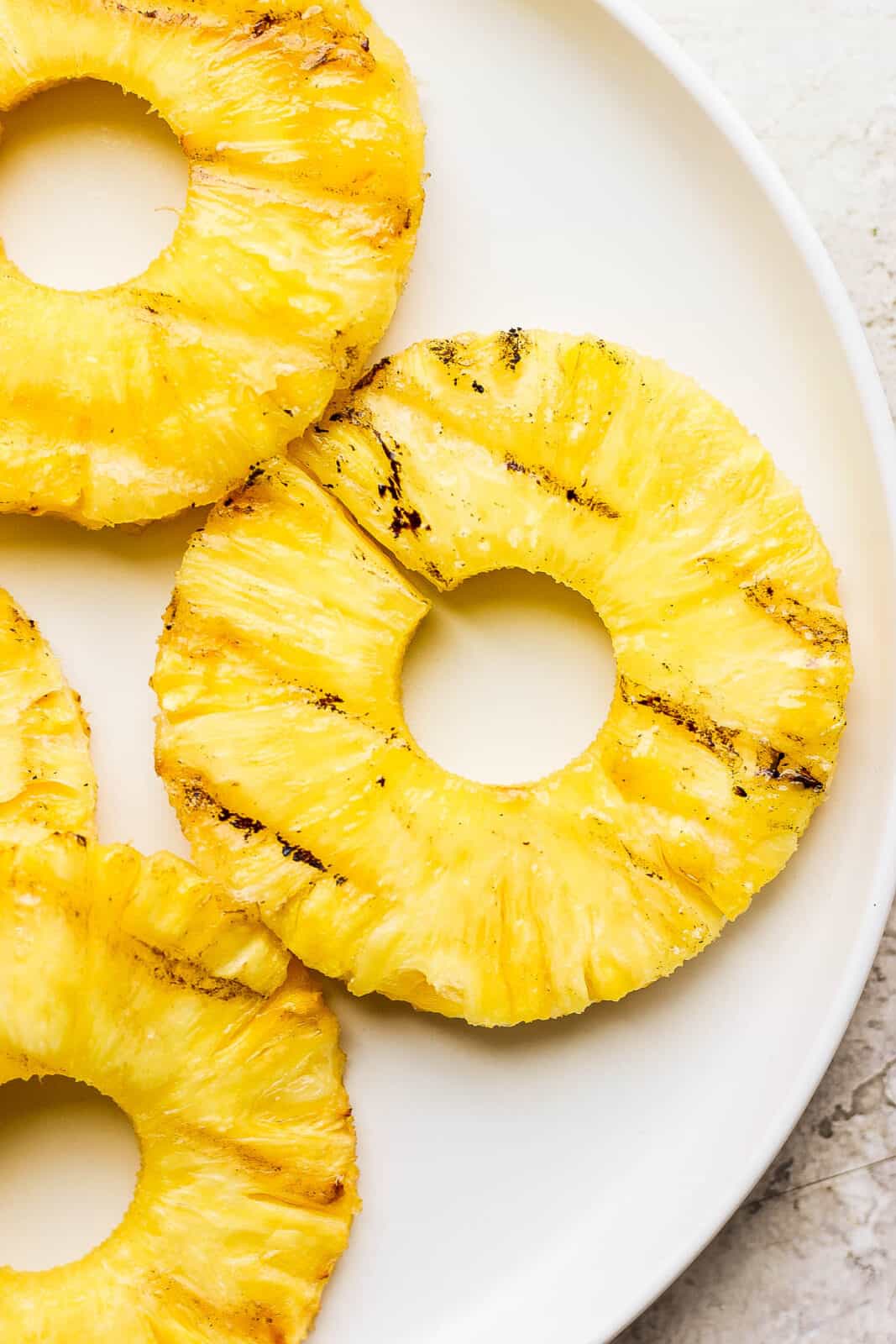 Easy grilled pineapple slices.
