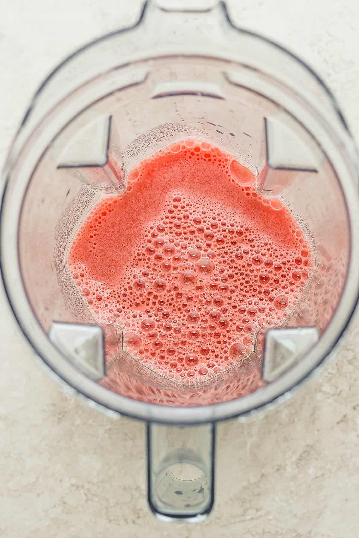 A fully blended watermelon spritzer.