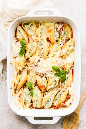 Cozy Stuffed Shells with Meat and Ricotta - The Wooden Skillet