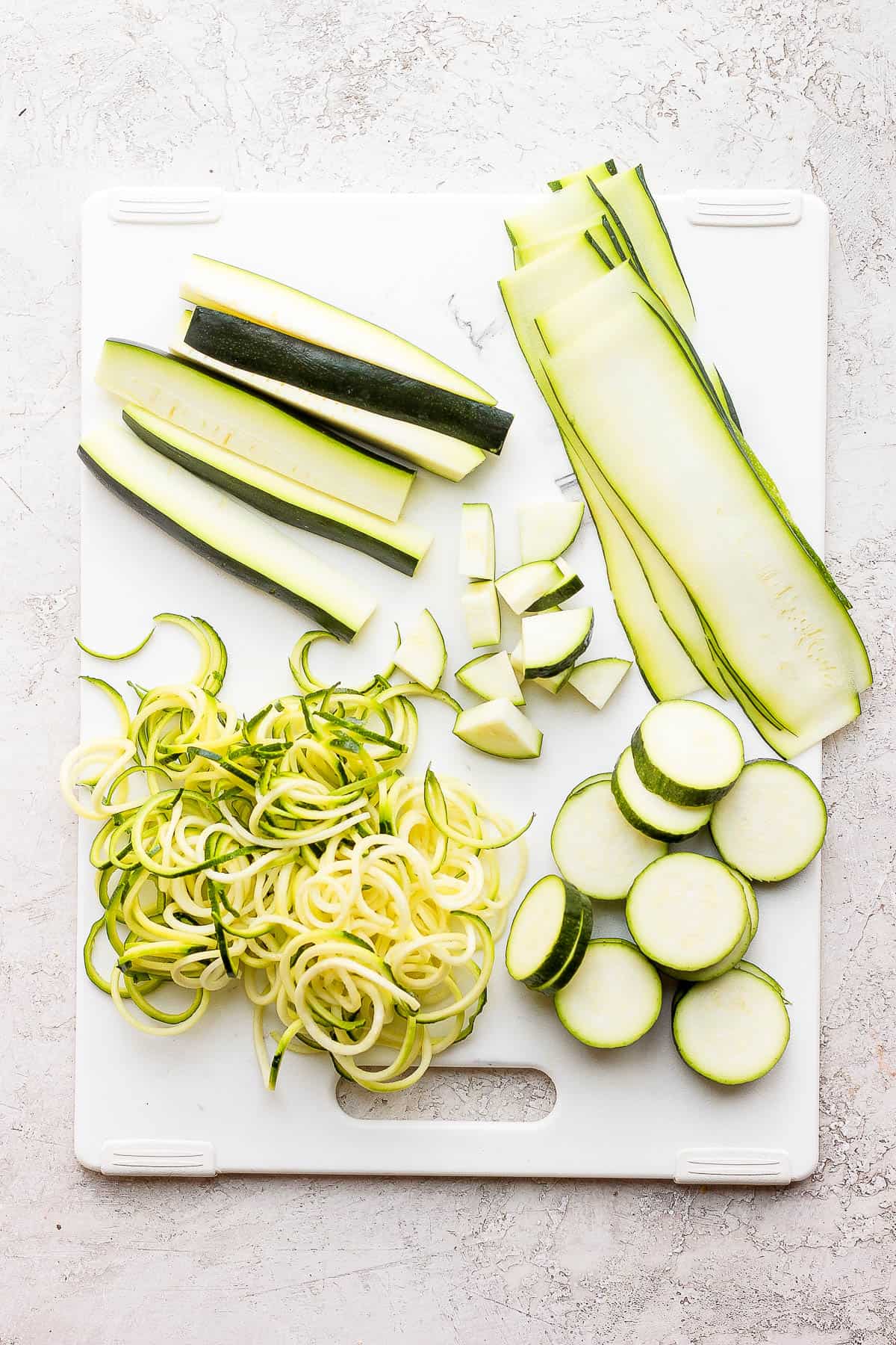 How to easily cut zucchini, five different ways.