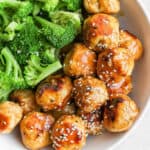 Easy orange chicken meatballs.