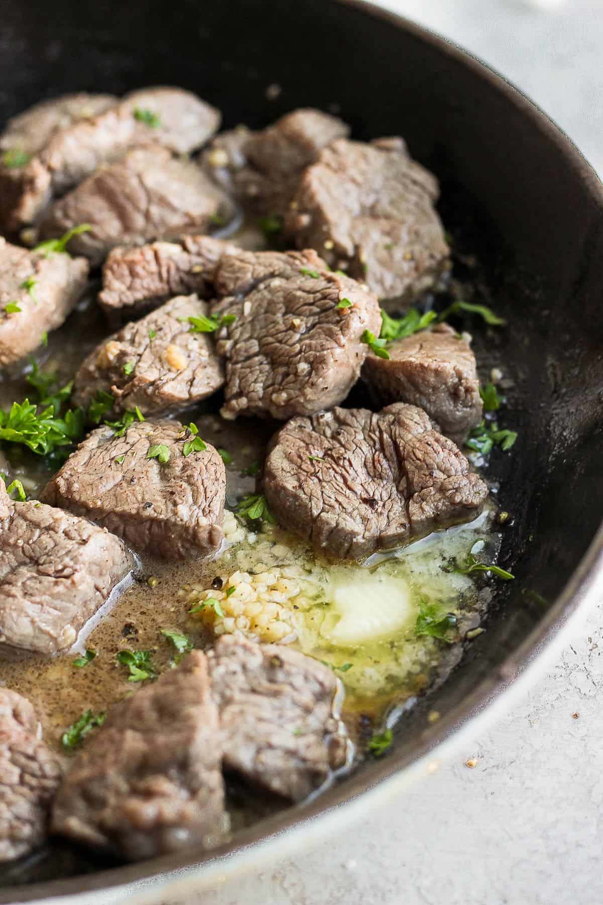 How to cook perfectly tender beef tenderloin steak tips.