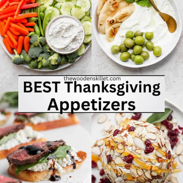 Four thanksgiving appetizer photos for pinterest.