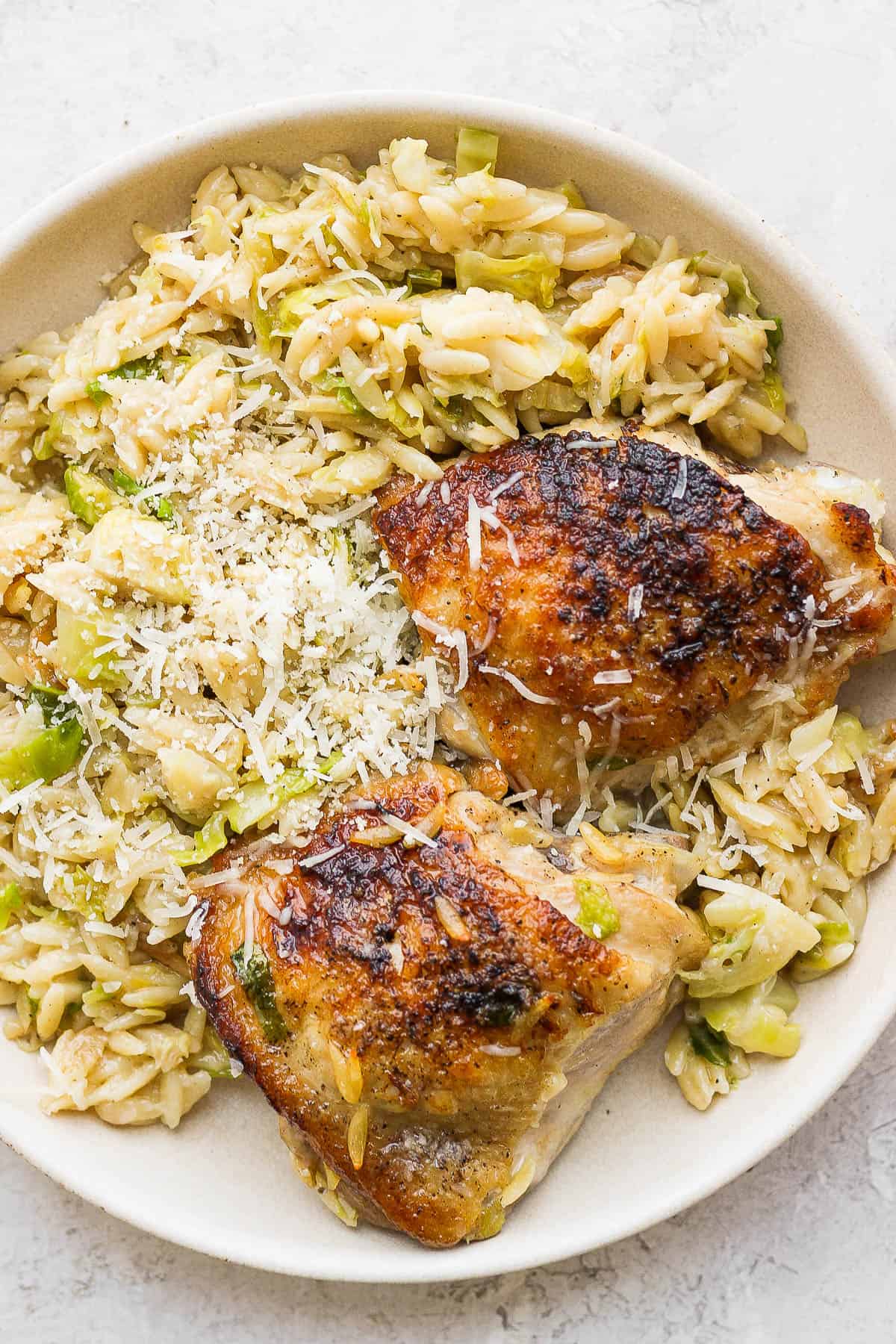 Parmesan Chicken Orzo - The Wooden Skillet