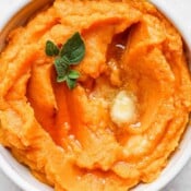 Cream Instant Pot mashed sweet potatoes.