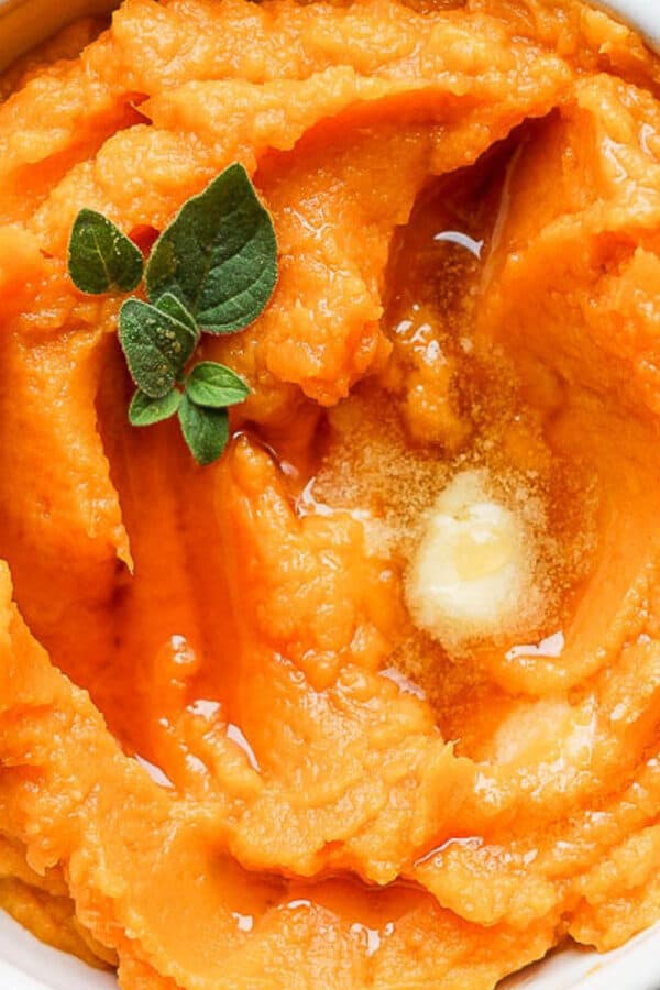 Cream Instant Pot mashed sweet potatoes.