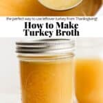 Tutorial on how to make the best homemade turkey broth.