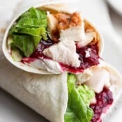The best leftover turkey cranberry wrap.