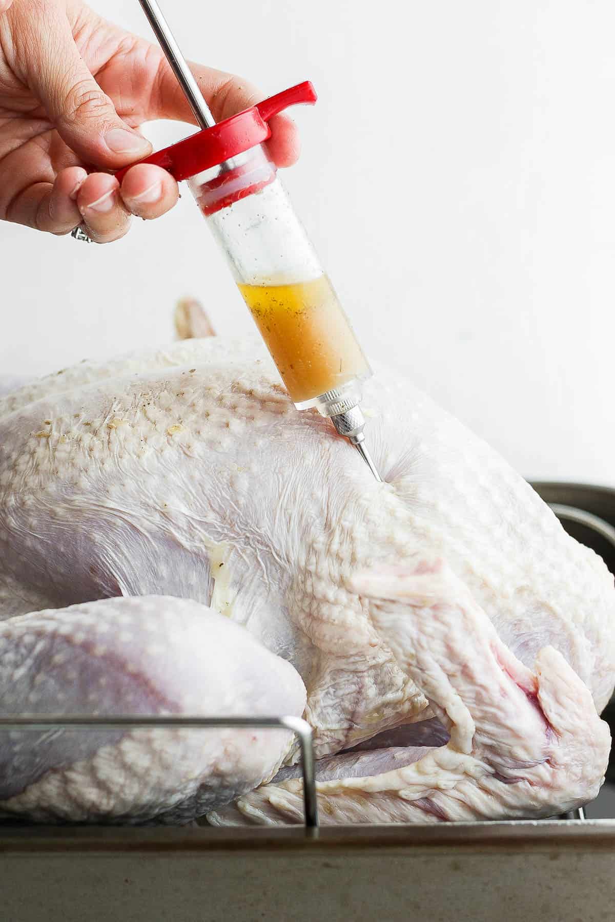 The best turkey injection recipe for Thanksgiving turkey.