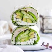 A delicious and easy turkey lettuce wrap.