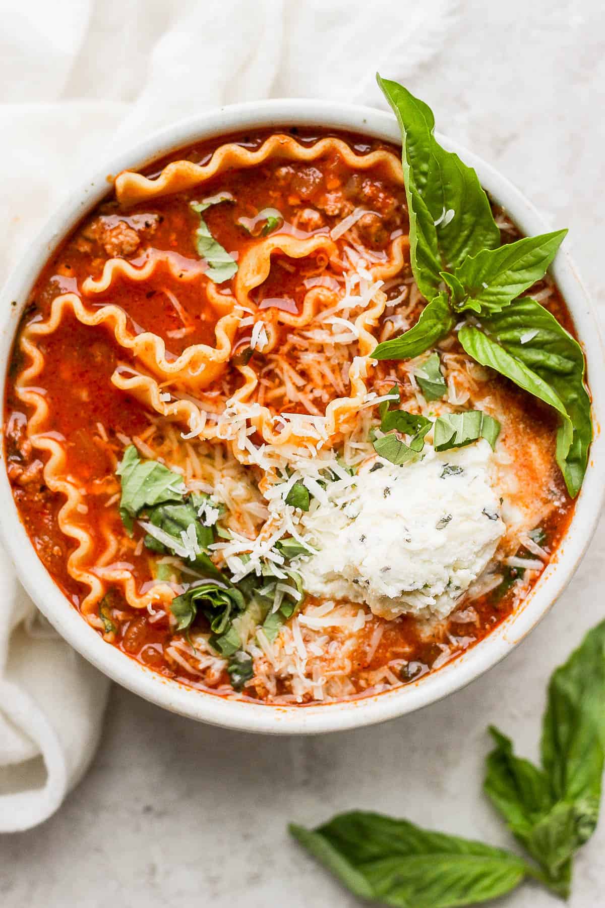 The best homemade lasagna soup.