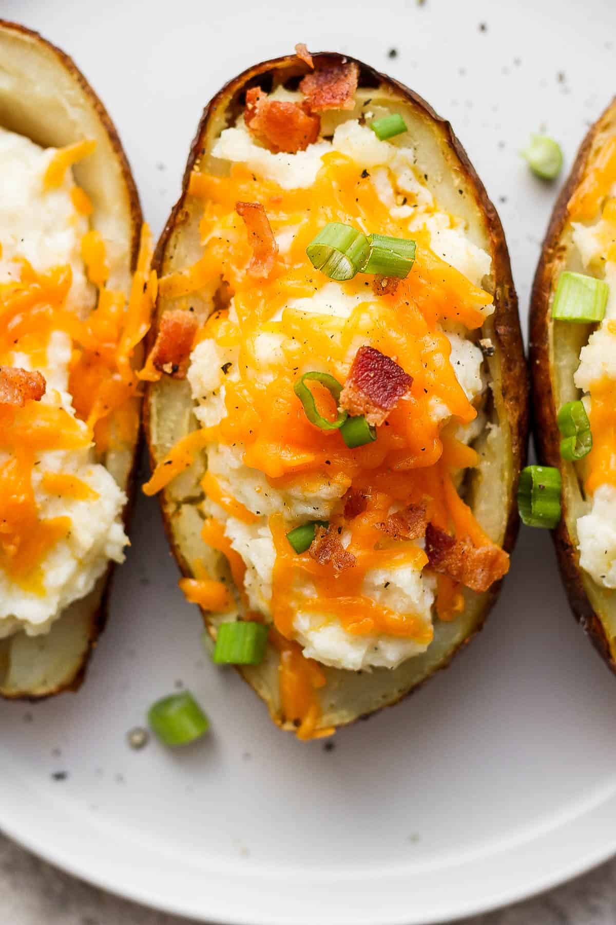 The best, ultimate twice baked potatoes.