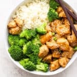 Healthy orange chicken recipe.