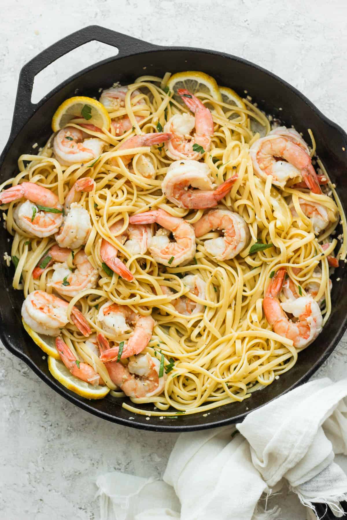 Shrimp Scampi Pasta - The Wooden Skillet