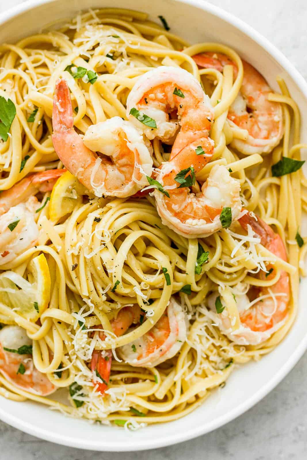 Shrimp Scampi Pasta - The Wooden Skillet