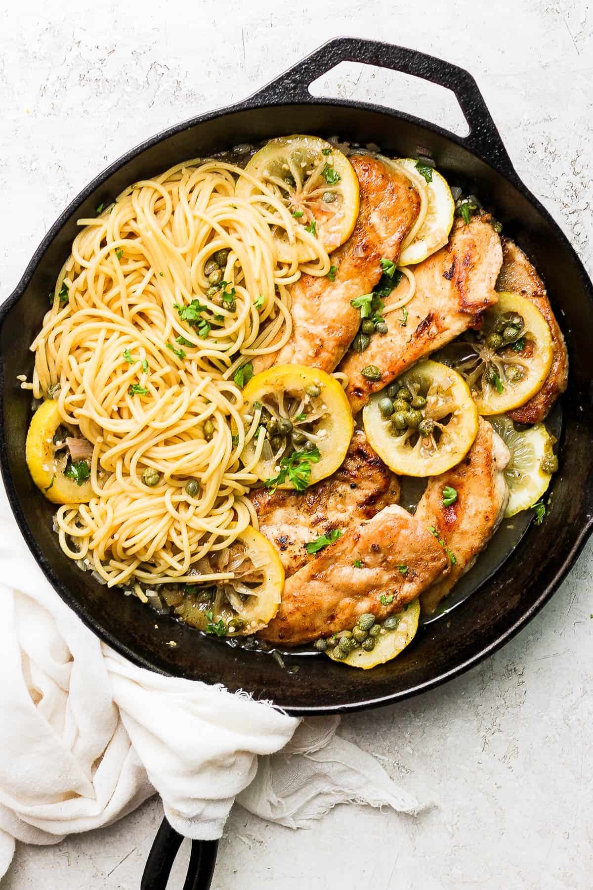 The best chicken piccata pasta recipe.