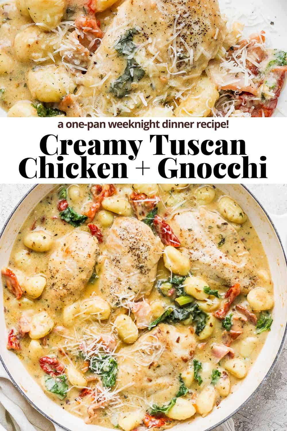 One Pan Tuscan Chicken and Potato Skillet Recipe + VIDEO