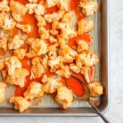 Easy buffalo cauliflower recipe.