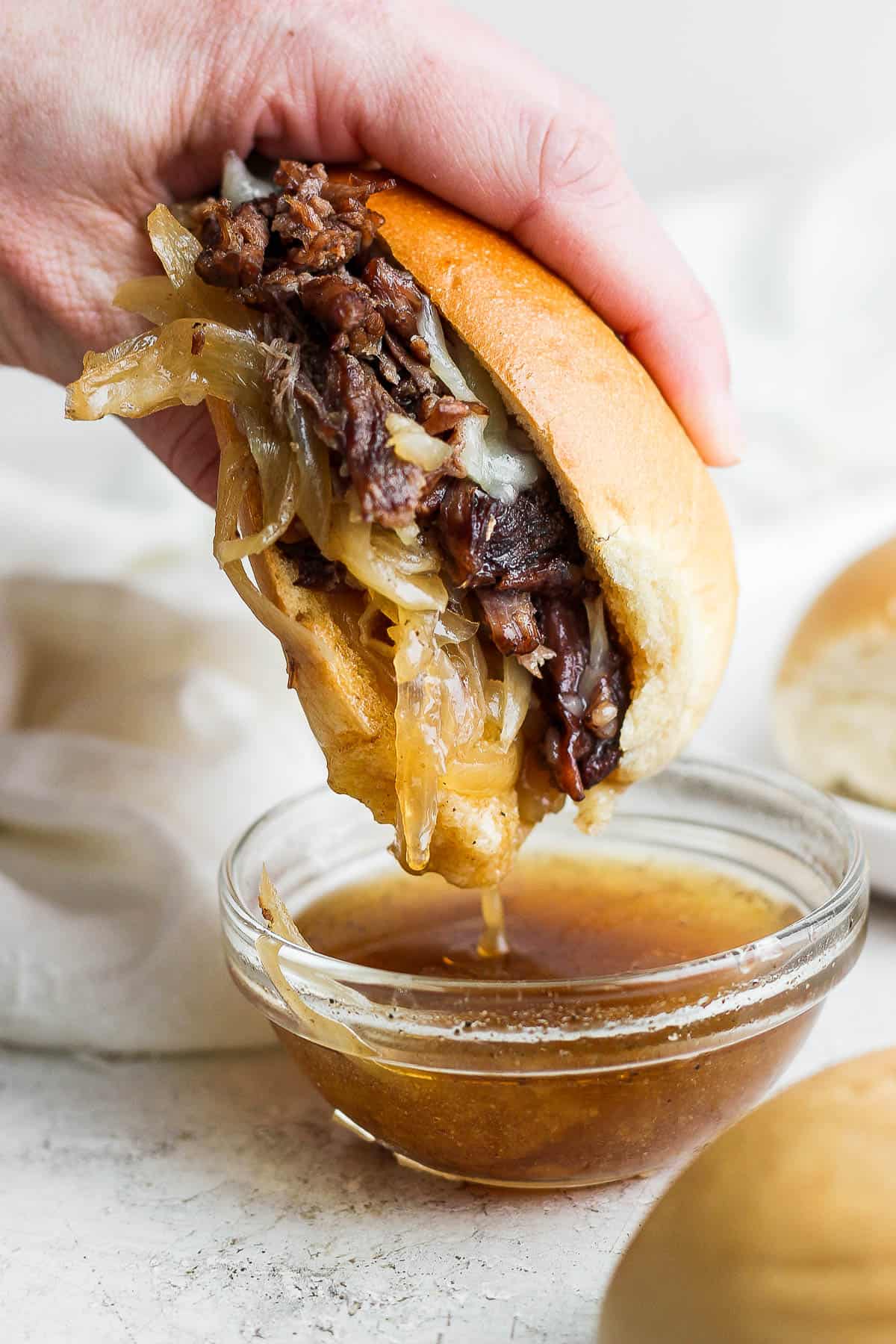 5-Ingredient Slow Cooker French Dip Sandwiches - So Good!