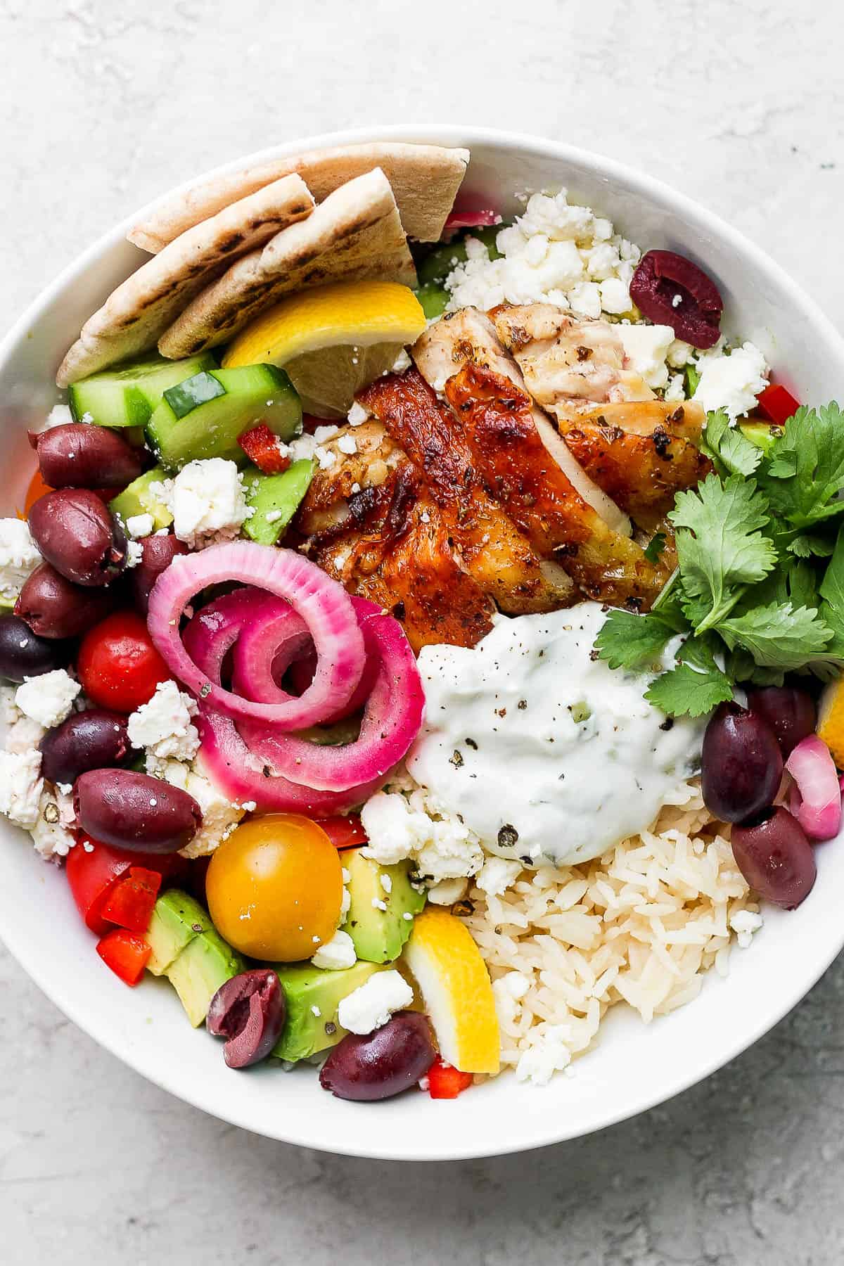 The best greek chicken bowls recipe.