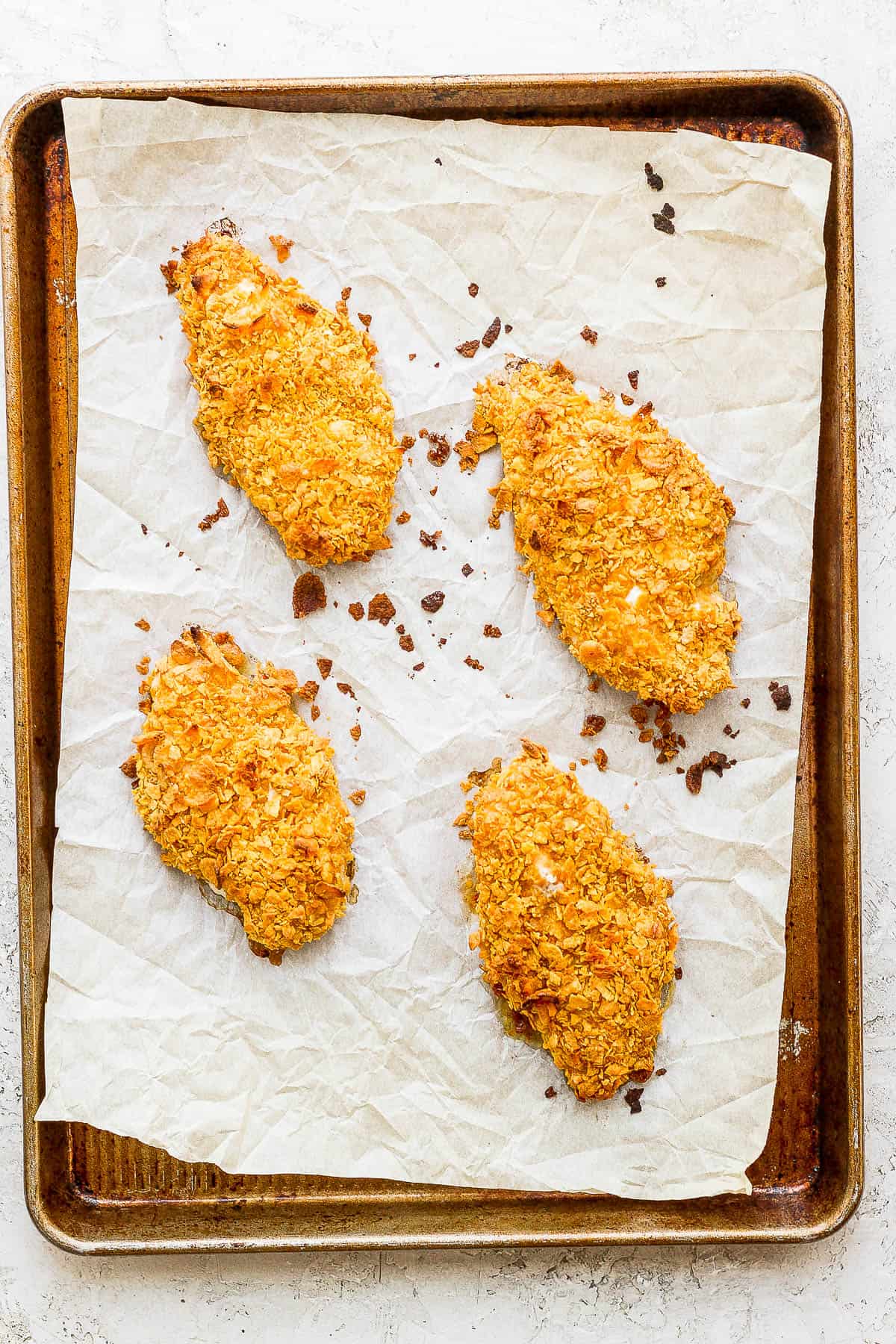 Chicken breasts after baking in the oven.