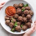 Easy oven baked meatballs.