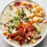 The best dairy free clam chowder.