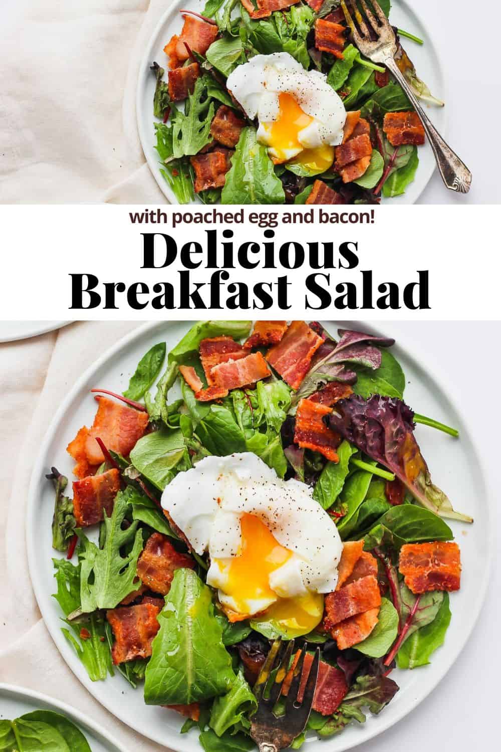 Pinterest image for breakfast salad.